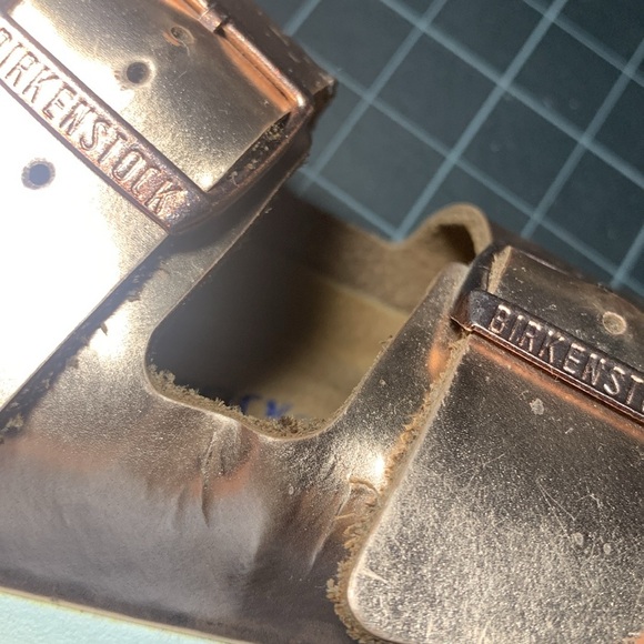 Women’s Birkenstock Arizona Leather Soft Footbed- Metallic Copper, size 39/250 - Picture 14 of 16